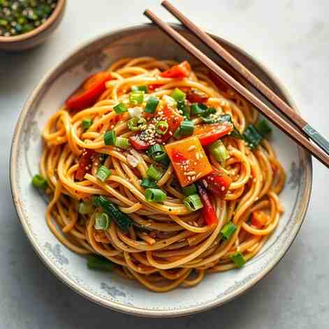 Quick Garlic Noodles - Stir-Fried Recipe